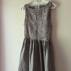 Hill House Cosima Nap Dress Chocolate Gingham Medium